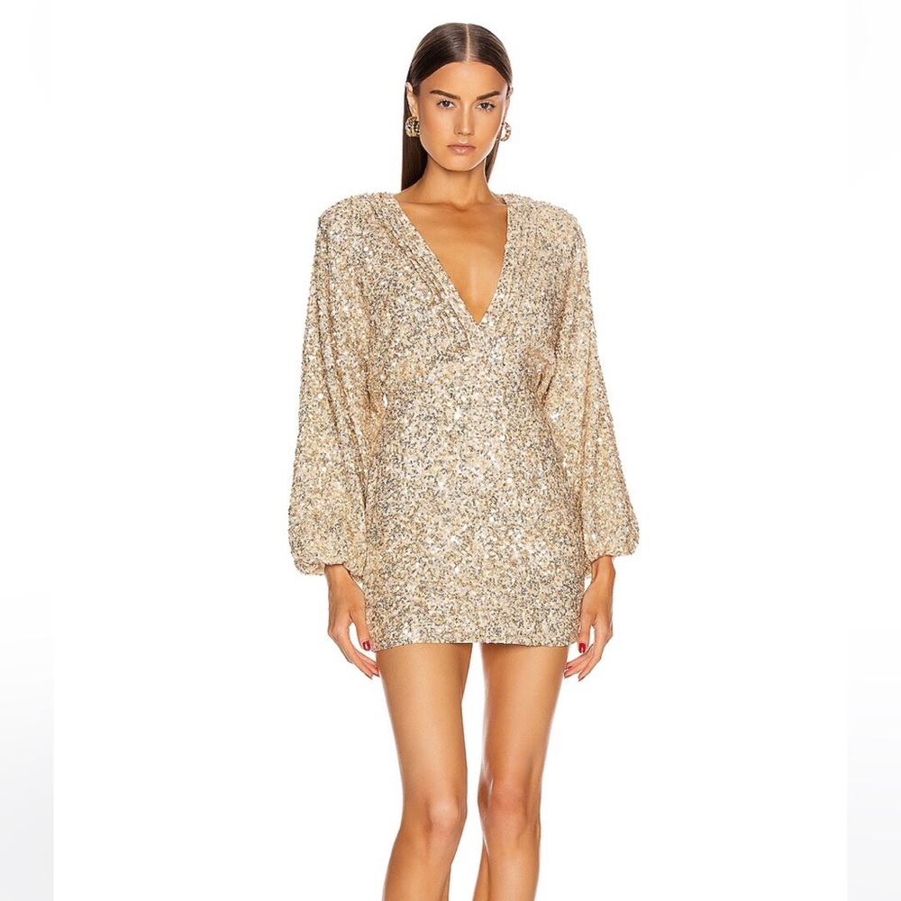 Retrofete Aubrielle Dress in champagne. Worn once.